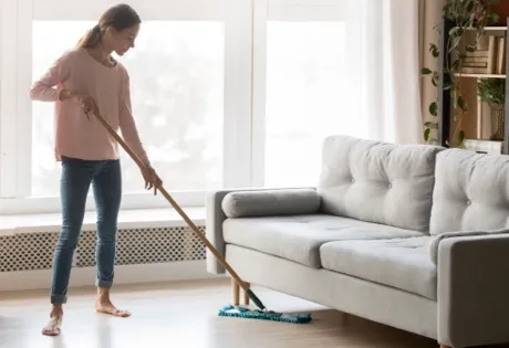 Artboard Lady cleaning floor | Lions Floor